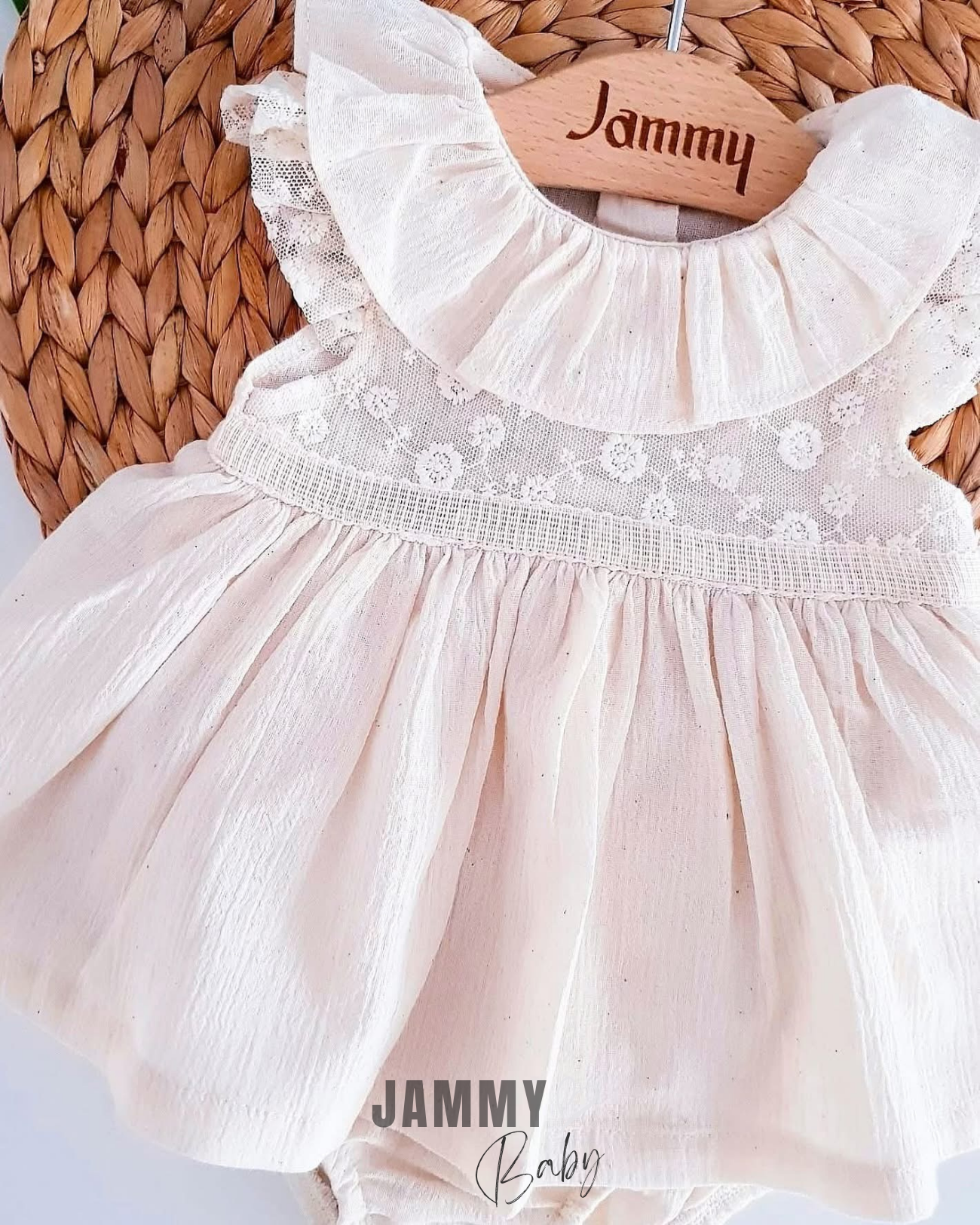 Camille Broderie Tül Detaylı Bodysuit Elbise-BEIGE