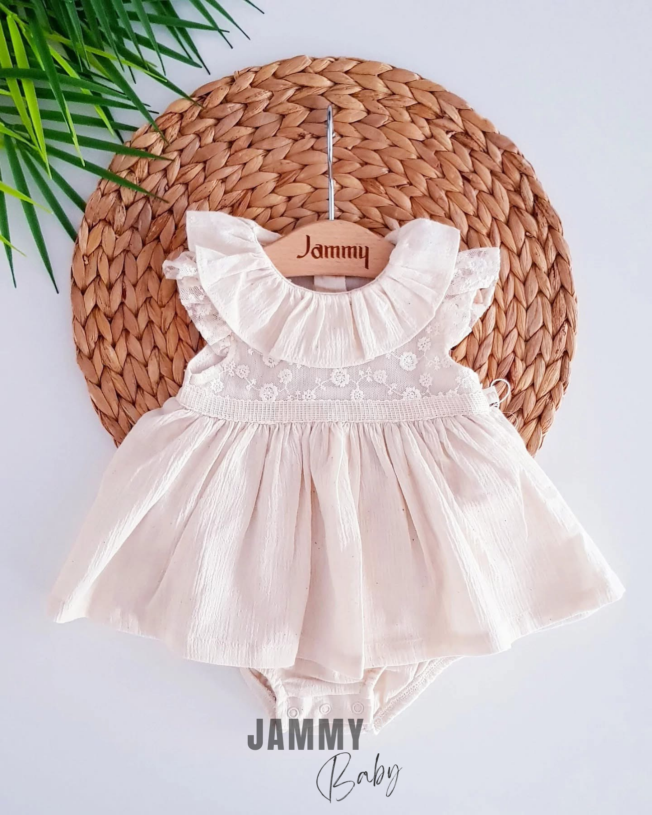 Camille Broderie Tül Detaylı Bodysuit Elbise-BEIGE