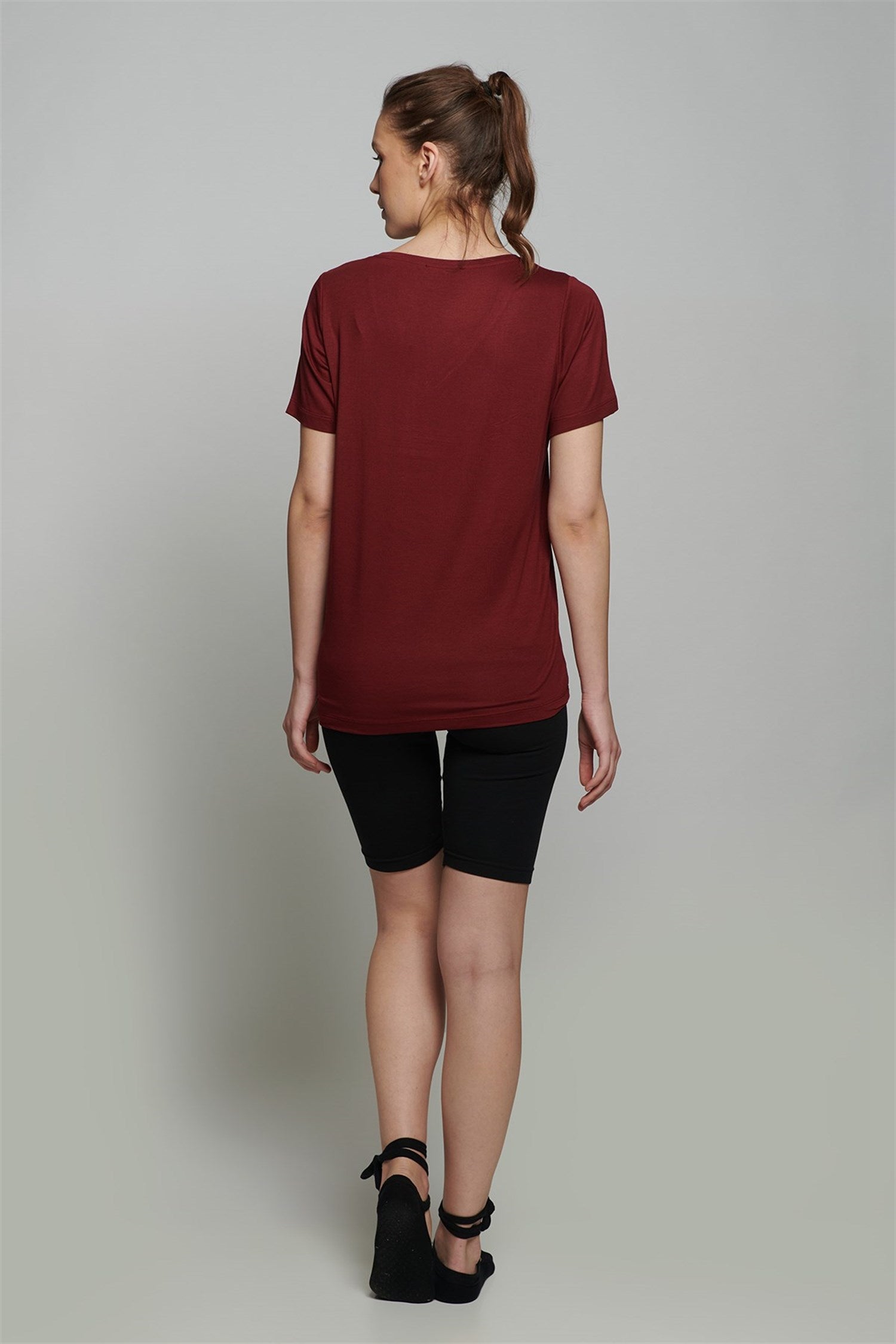 Carmen zwangerschapsset met shorts - Claret Red