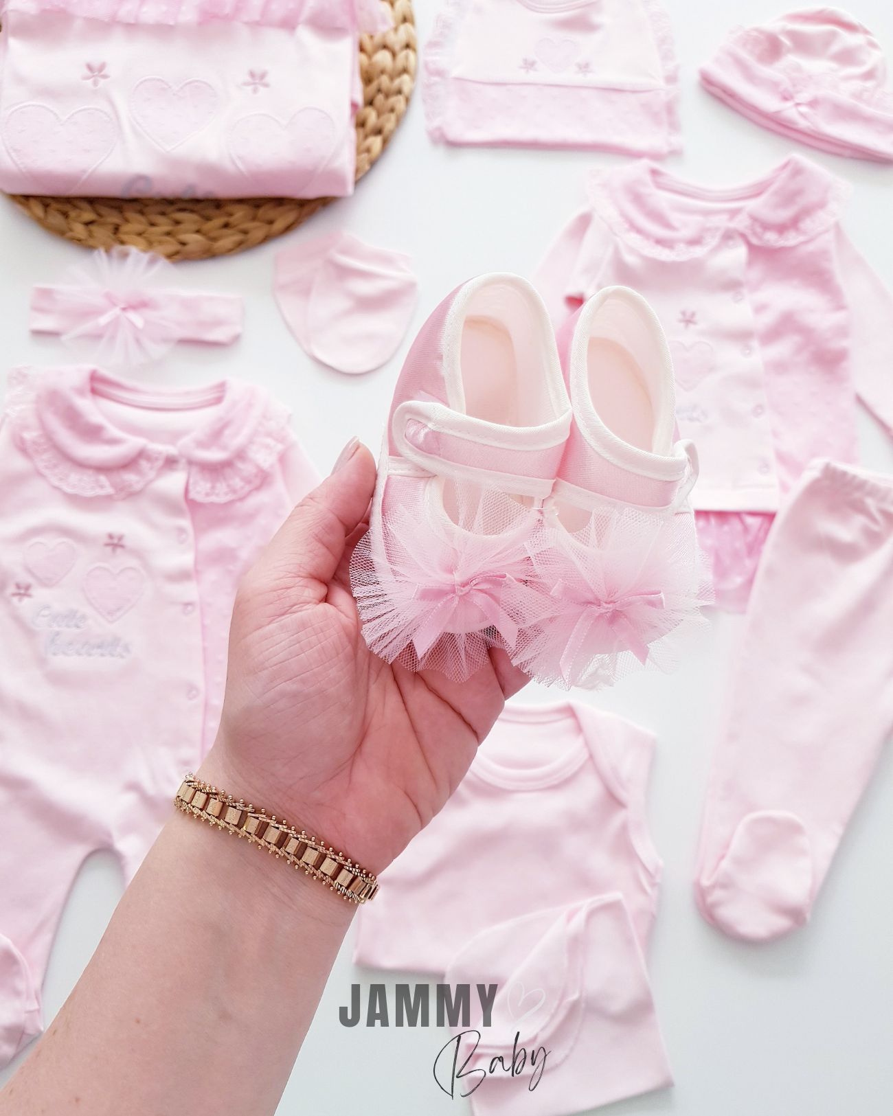 Cute Love 11-delige ziekenhuisontslagset-ROZE
