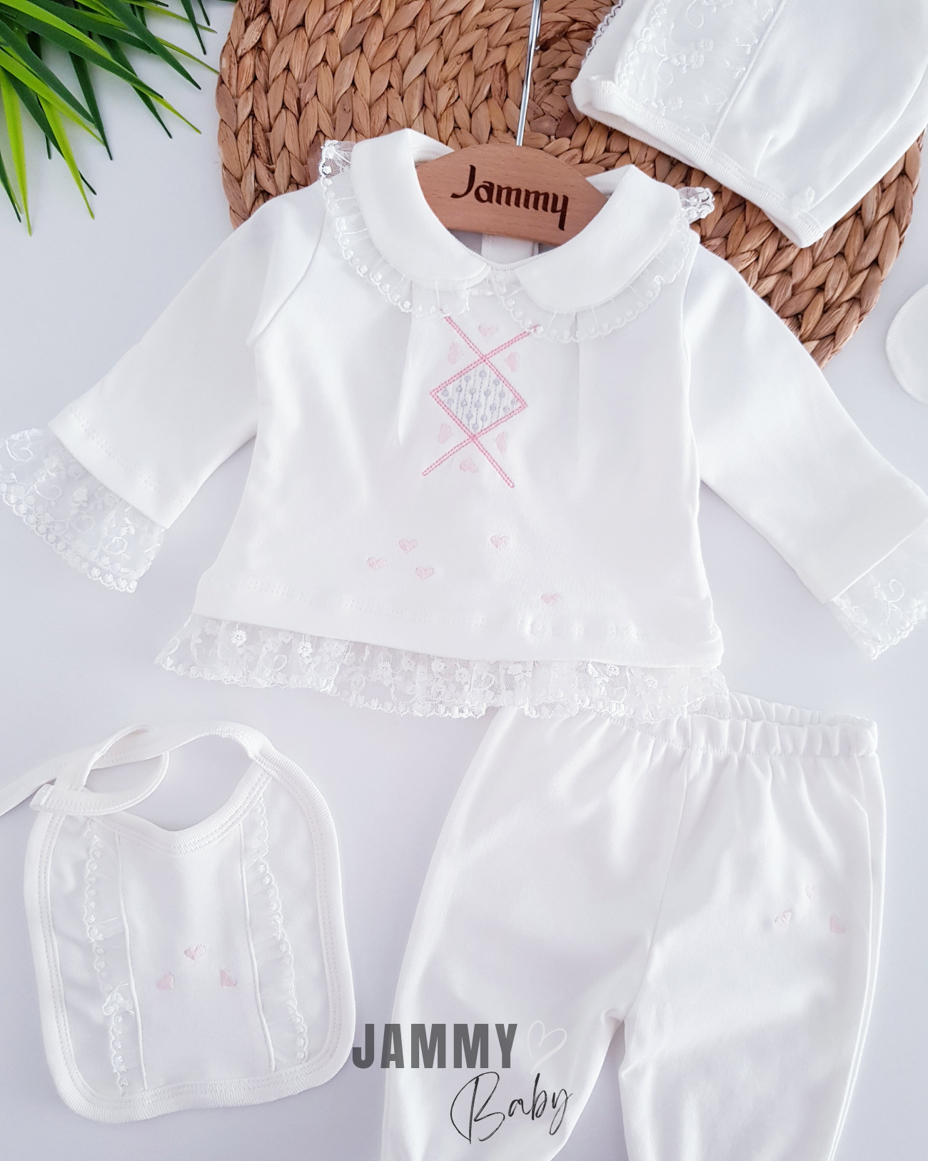 Schattige Liefde 5-delige Newborn Set - WIT
