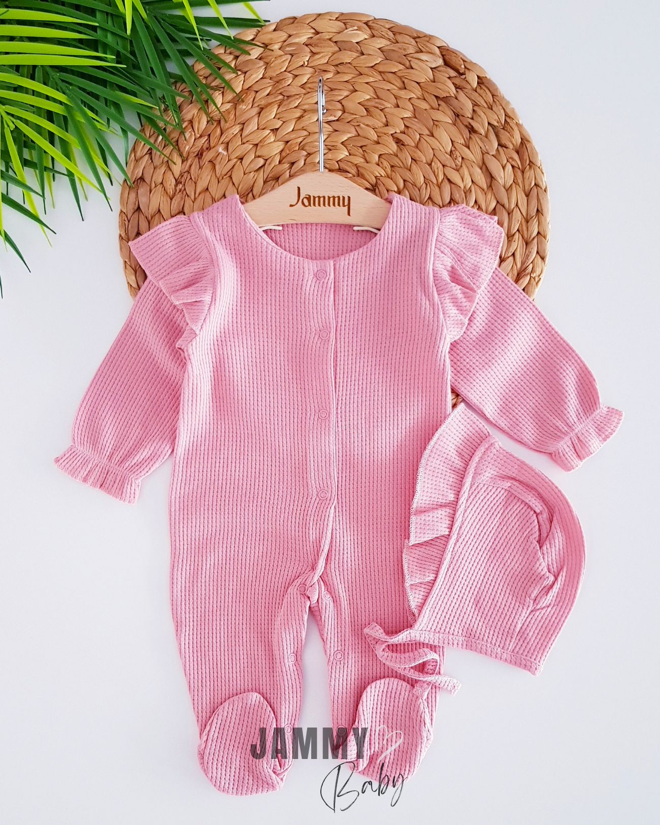 Dina Waffle Laura Şapka Tulum Takımı-DRY ROSE