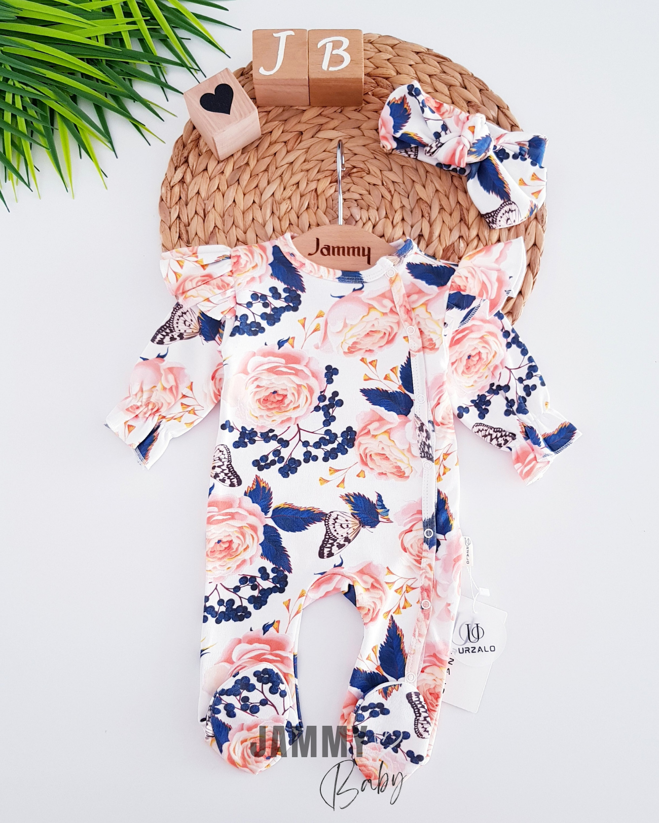 Bahar Çiçekleri Bandana Tulum Takımı-RENKLİ