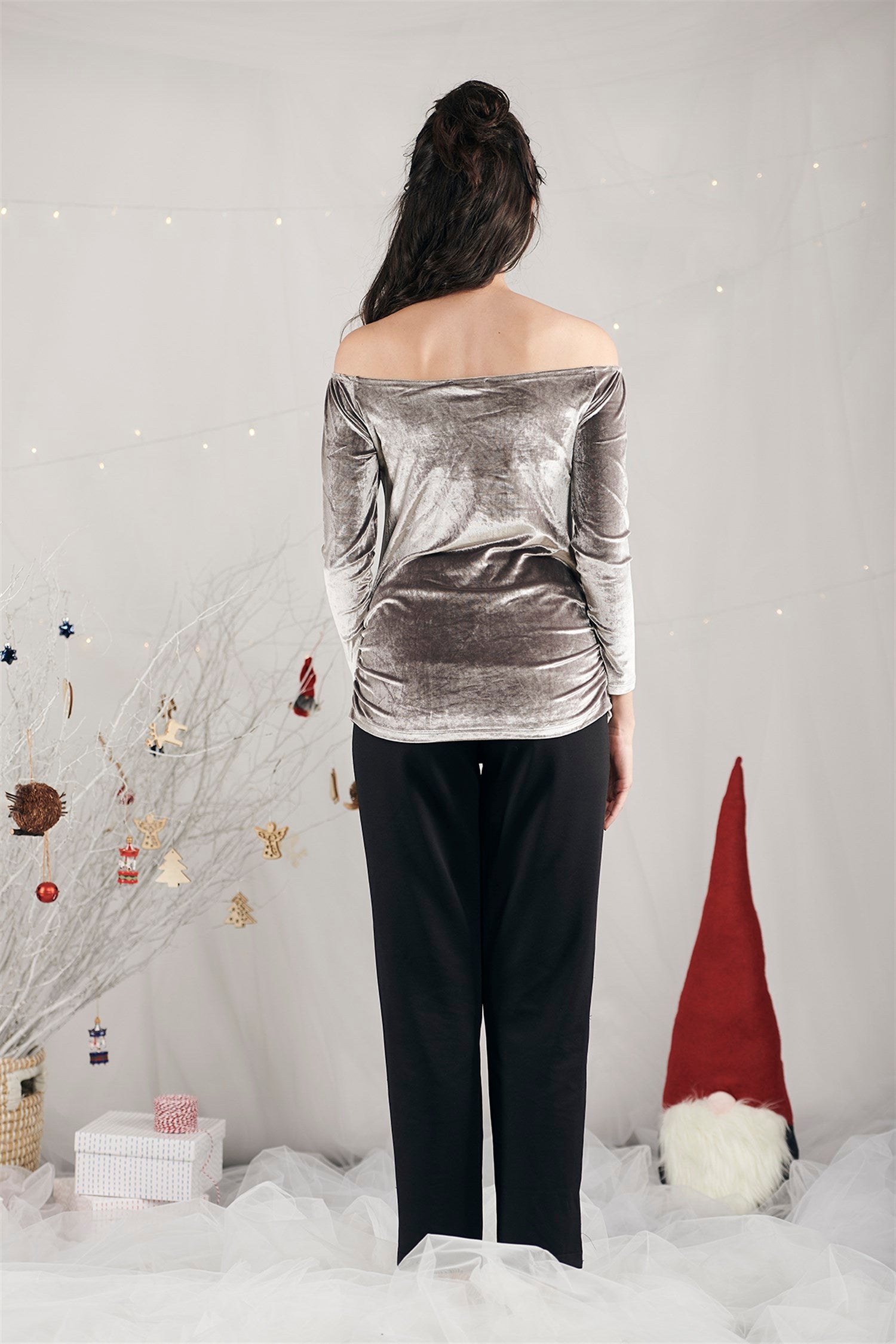 Ella Zwangerschapsblouse - GRIJS