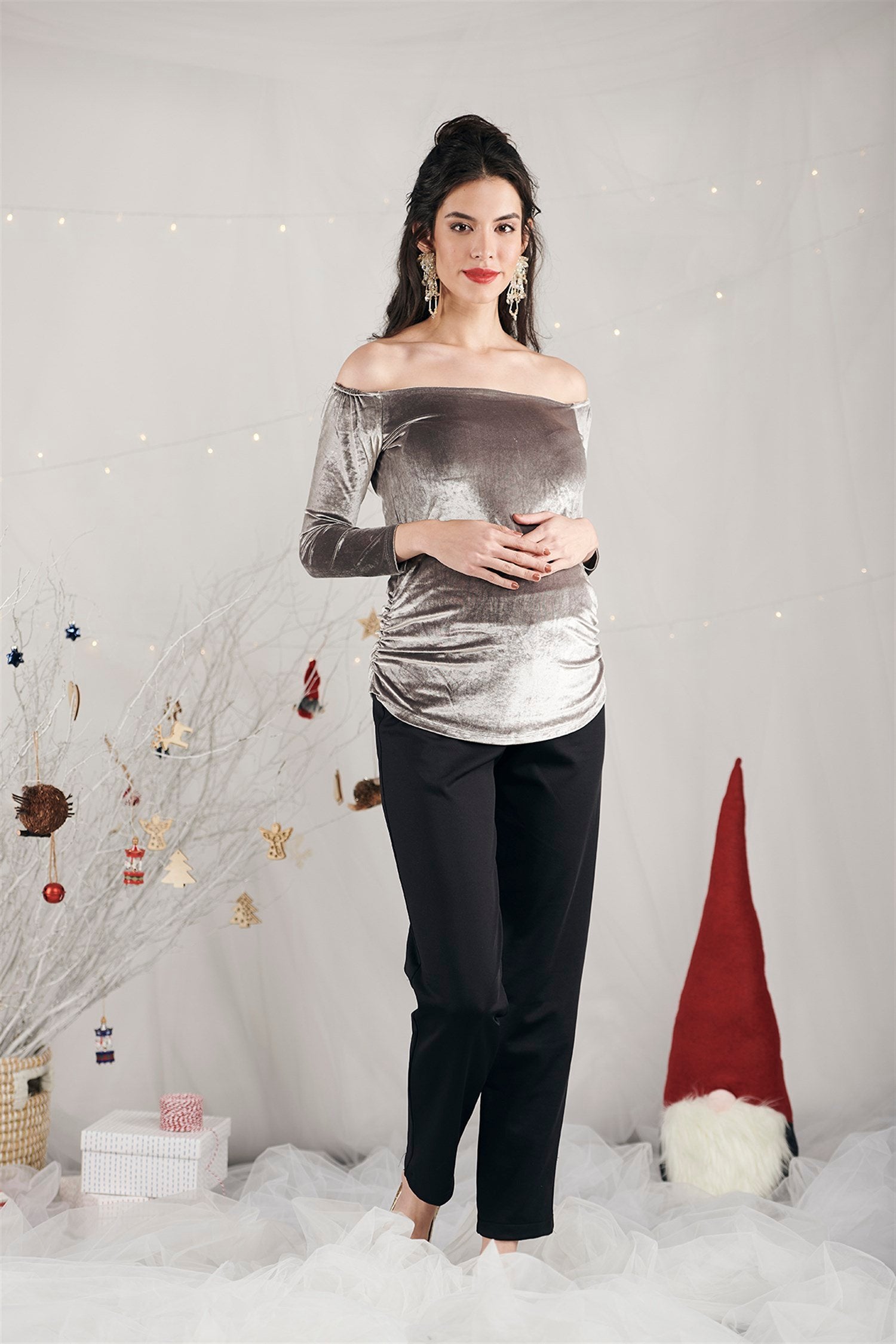 Ella Zwangerschapsblouse - GRIJS