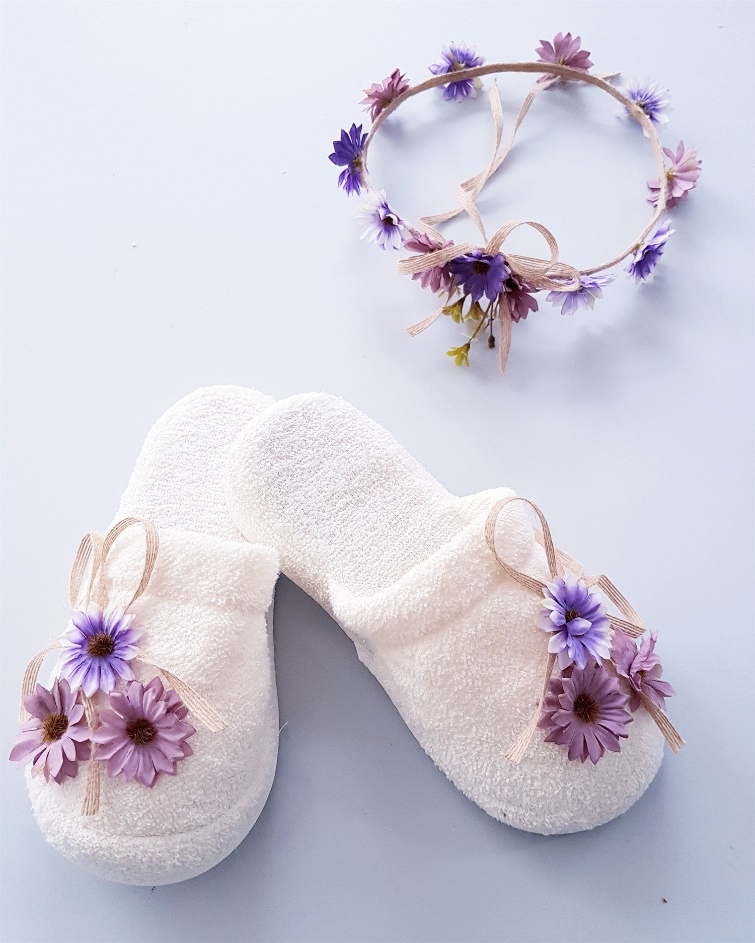 Fleur Kroonpantoffels - ECRU