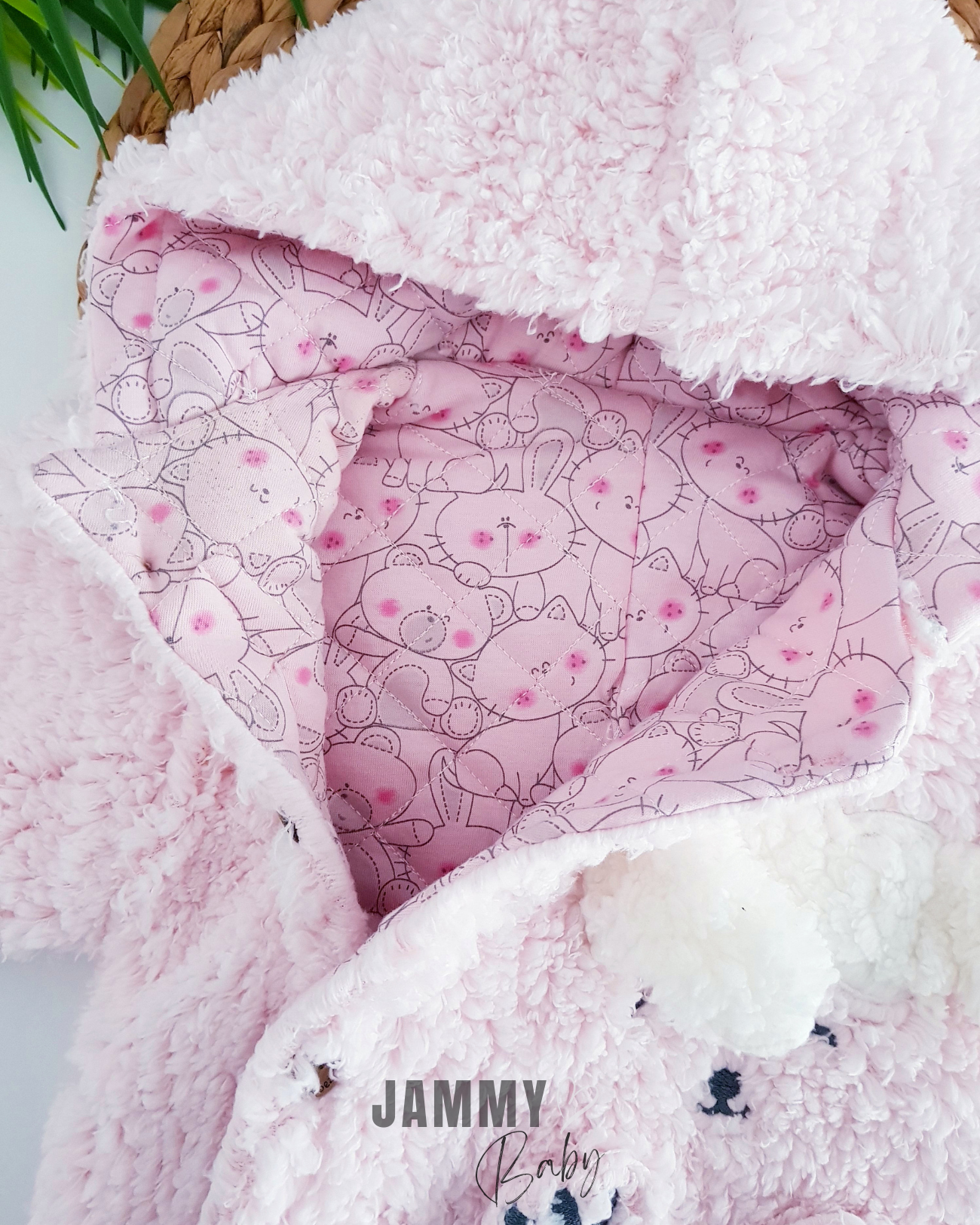Kuzu Figürlü Peluş Welsoft Tulum-PEMBE