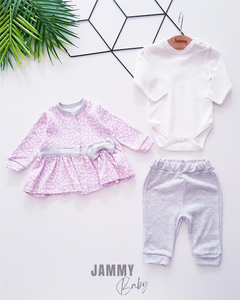 Luipaard kat vest set-LILA