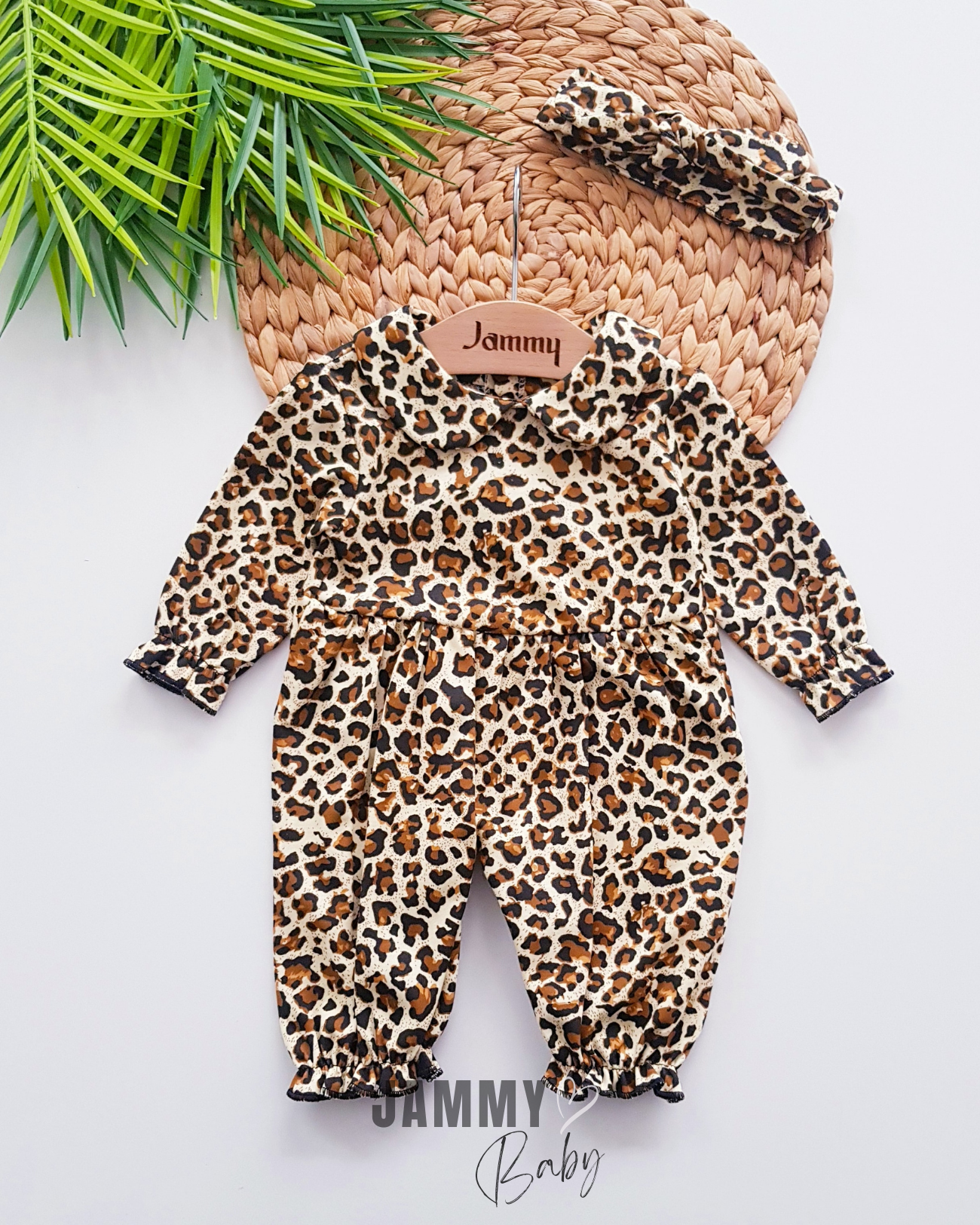 Leopar Desenli Bandana Tulum Takımı