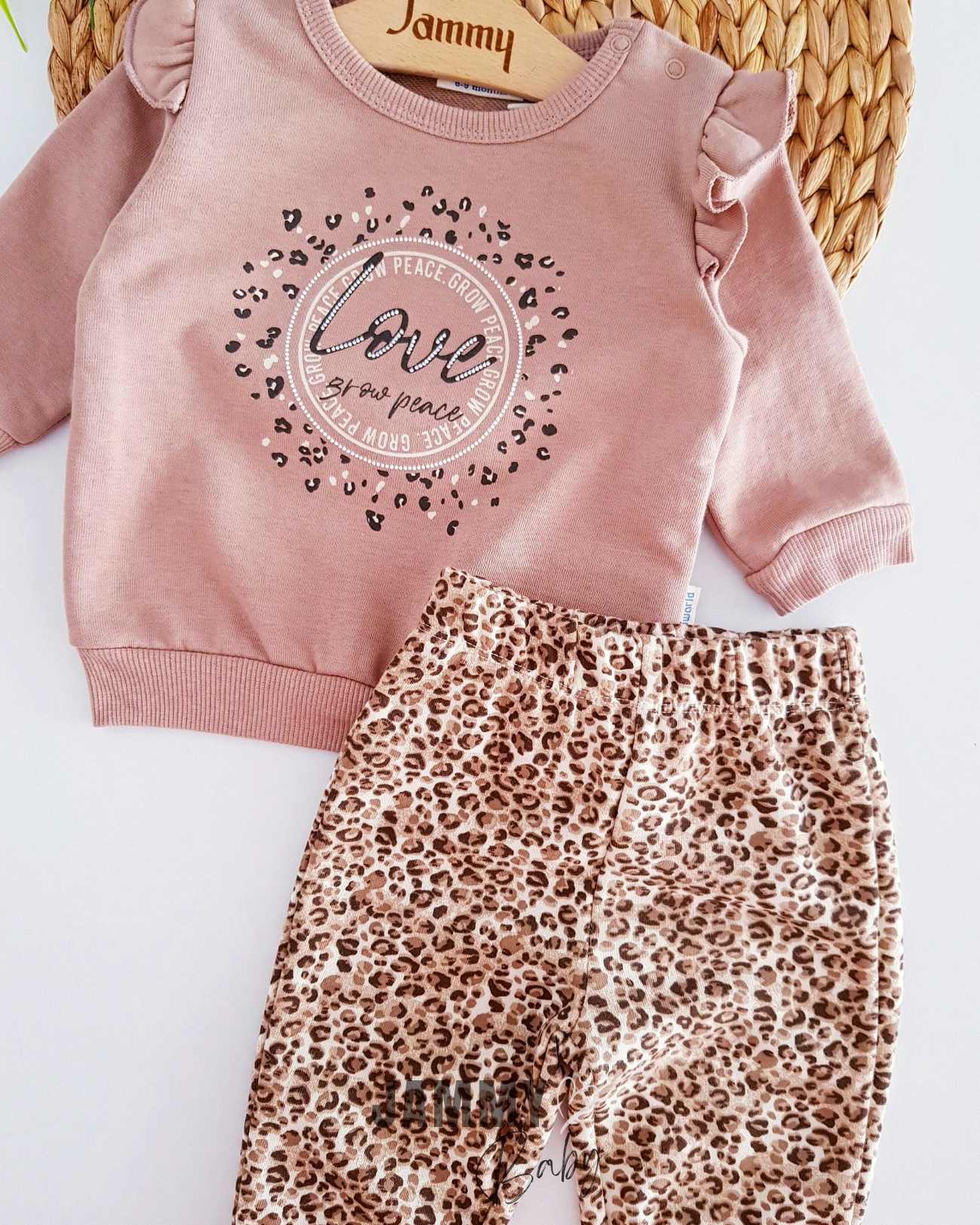 Love Leopard 2 Piece Set-LIGHT BROWN