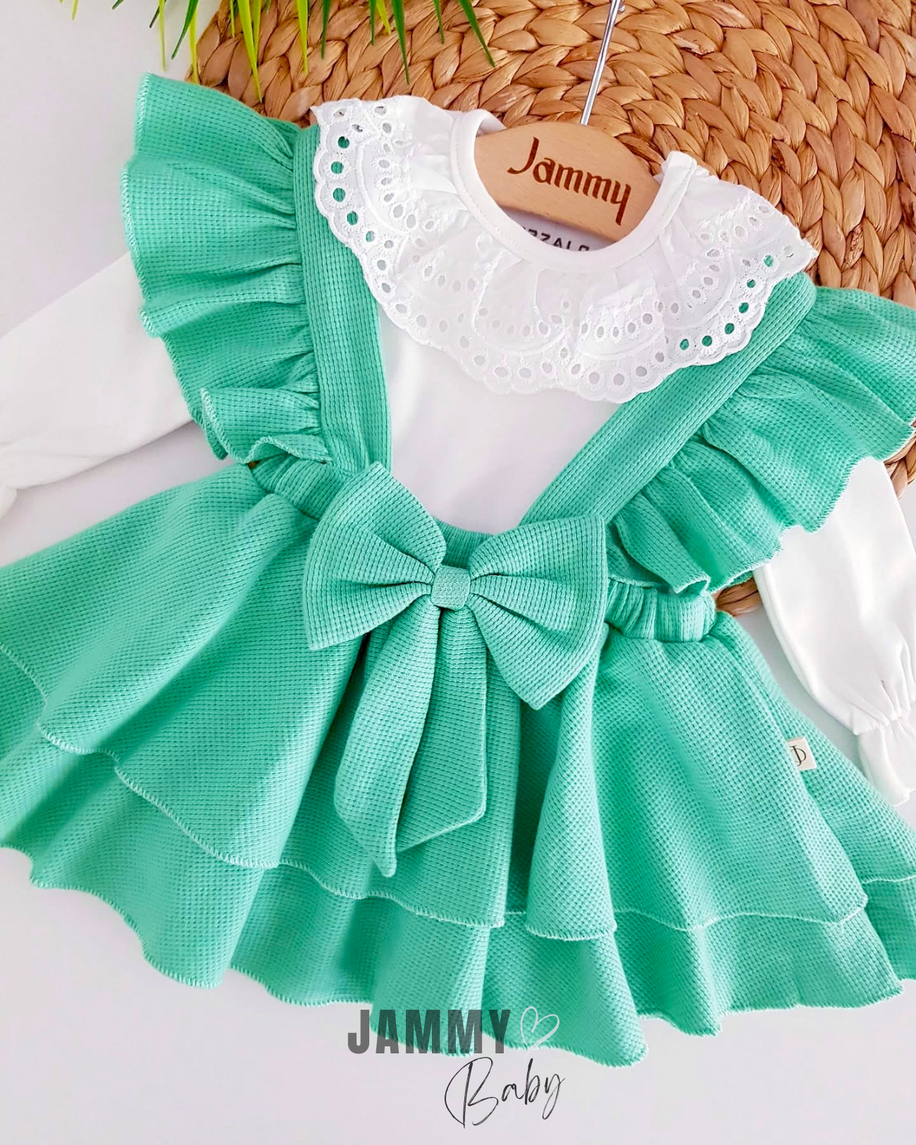 Luana Waffle Vest Dress Set-ÇAĞLA GREEN