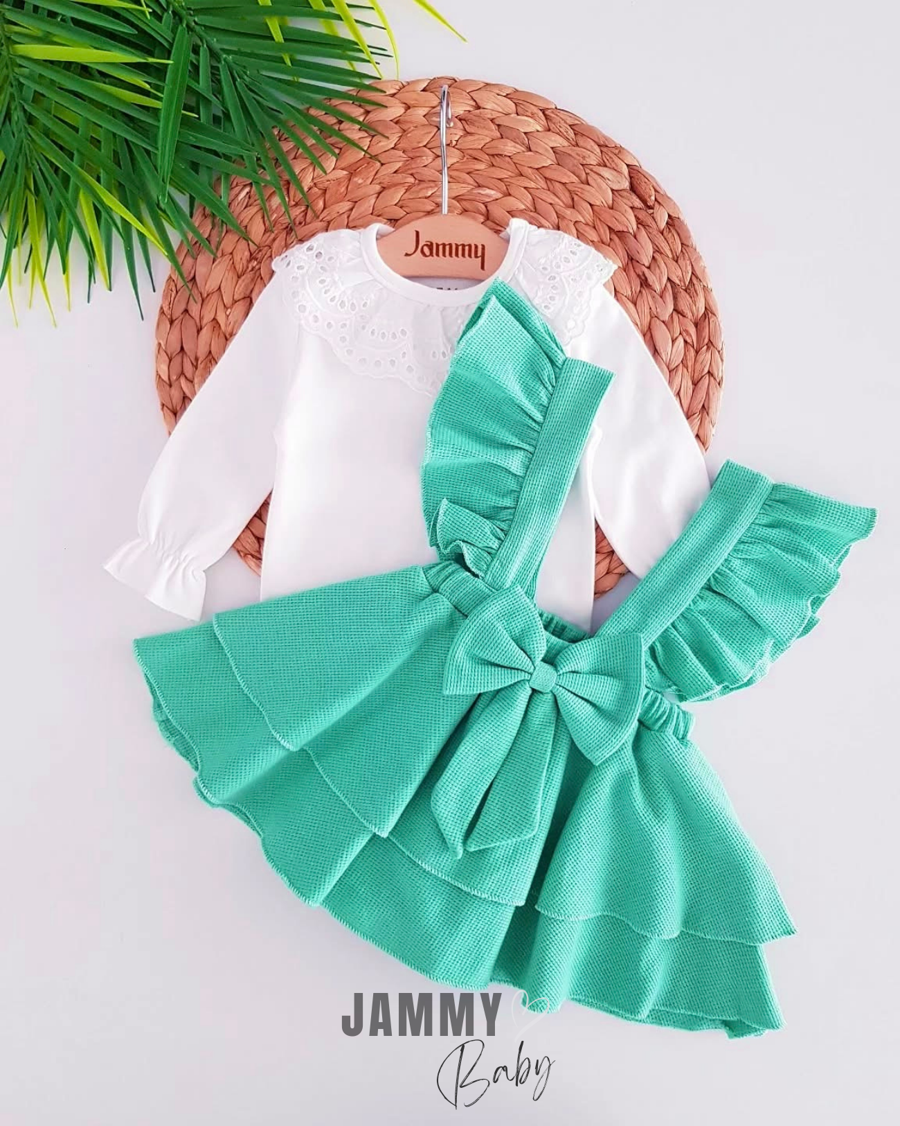 Luana Waffle Vest Dress Set-ÇAĞLA GREEN