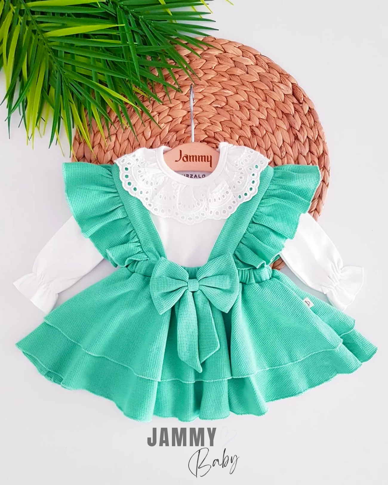 Luana Waffle Vest Dress Set-ÇAĞLA GREEN