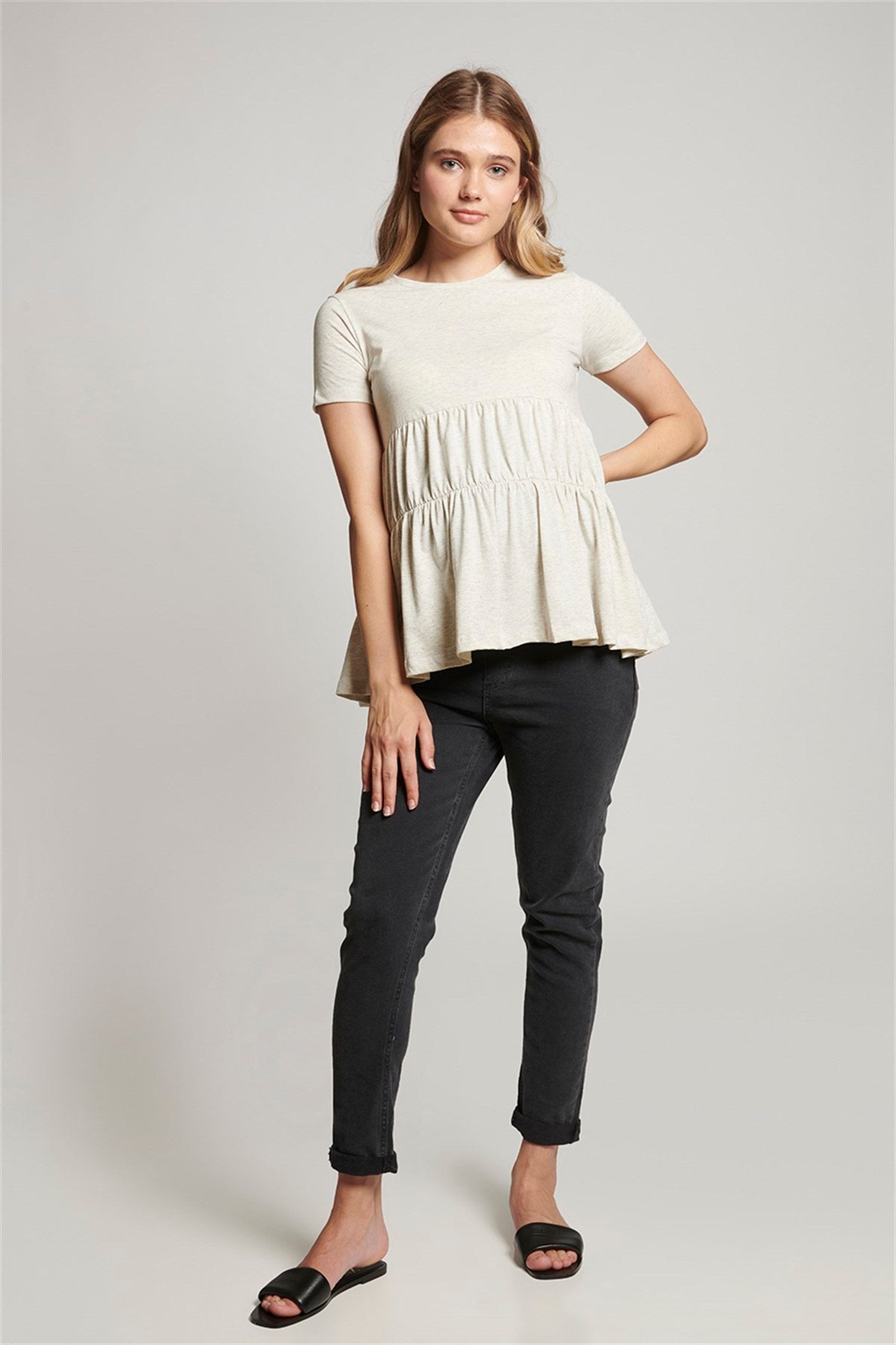 Luce Zwangere T-shirt - GRIJS MELANGE