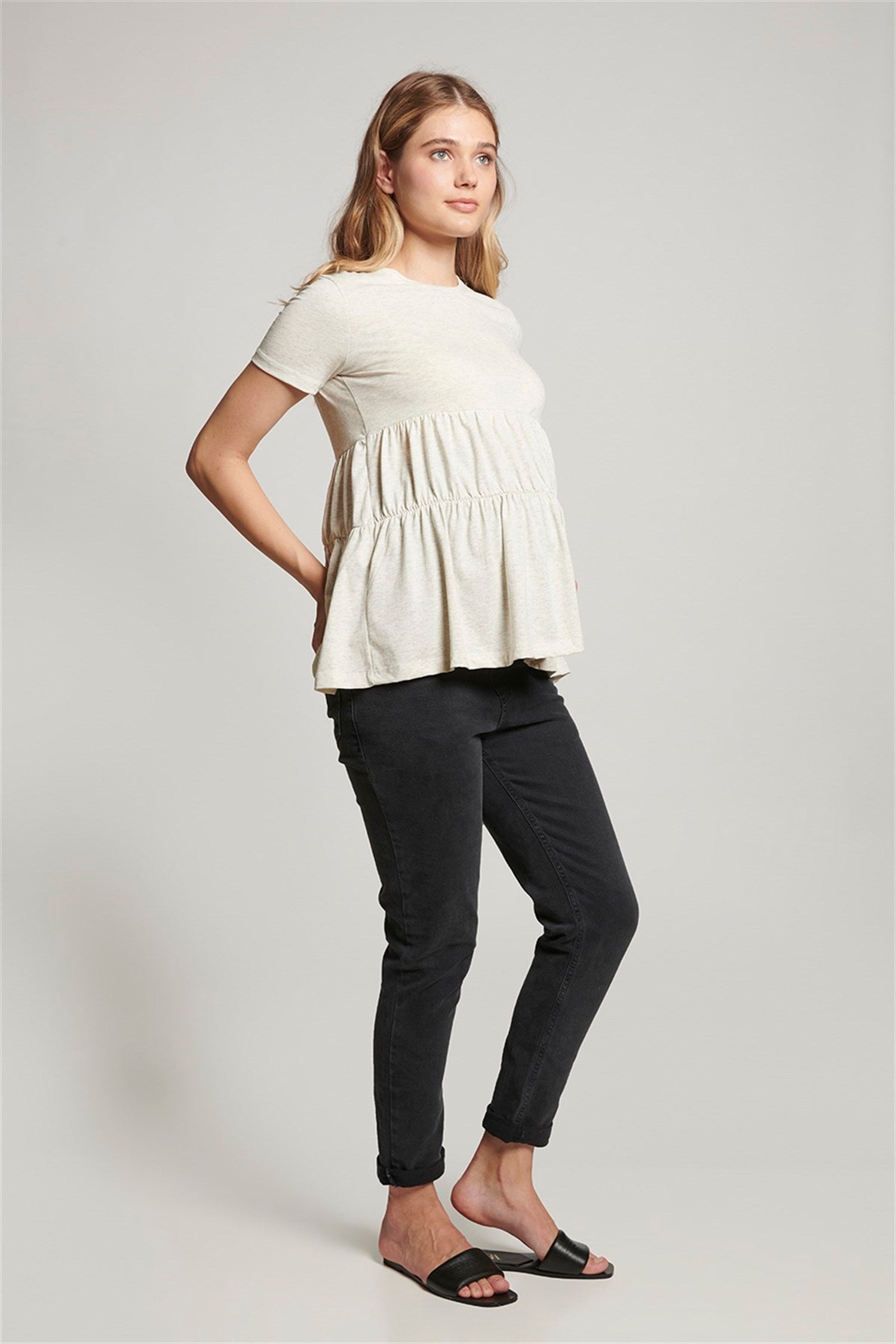 Luce Zwangere T-shirt - GRIJS MELANGE