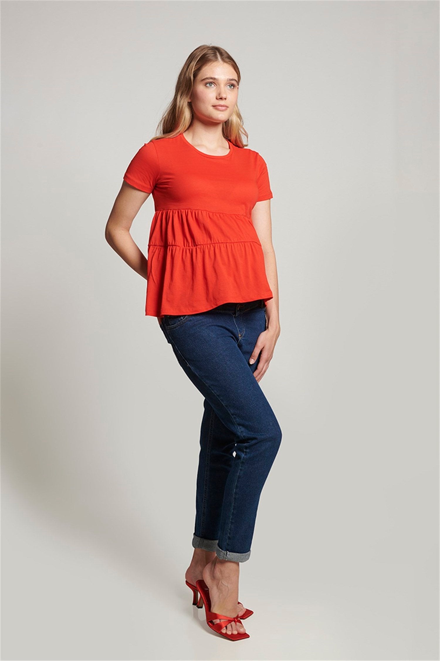 Luce Zwanger T-shirt - ROOD