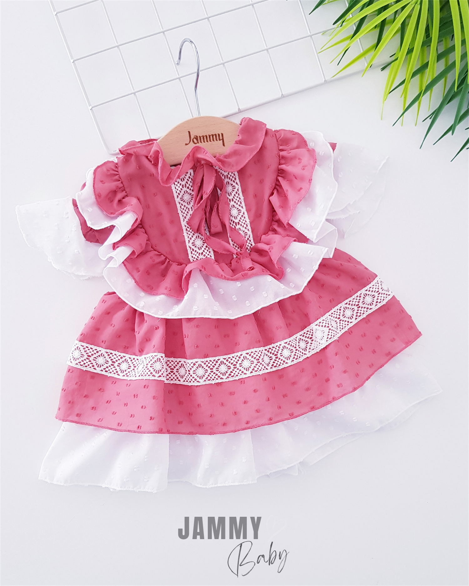 Mademoiselle Judge Yaka Şifon Elbise-DRY ROSE