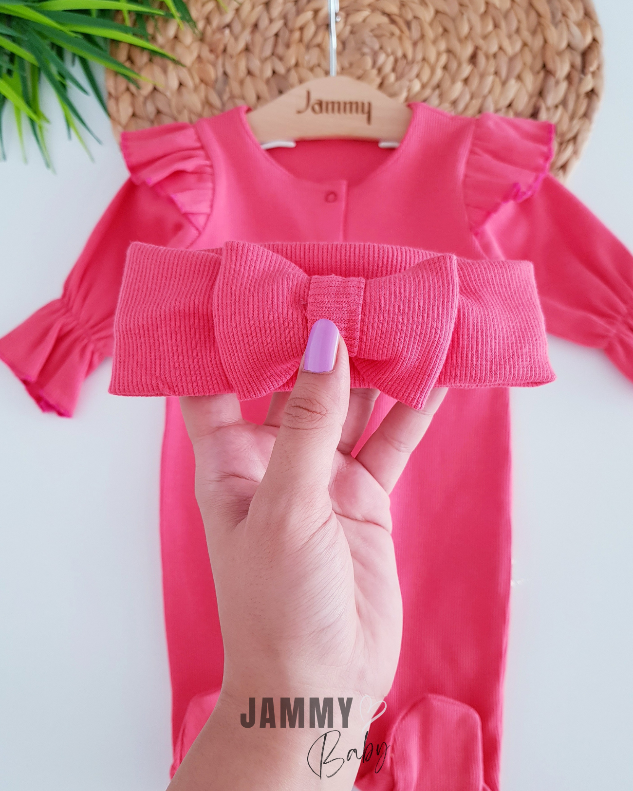 Mirabel Camisole Shoulder Ruffle Bandana Jumpsuit Set - CANDY PINK