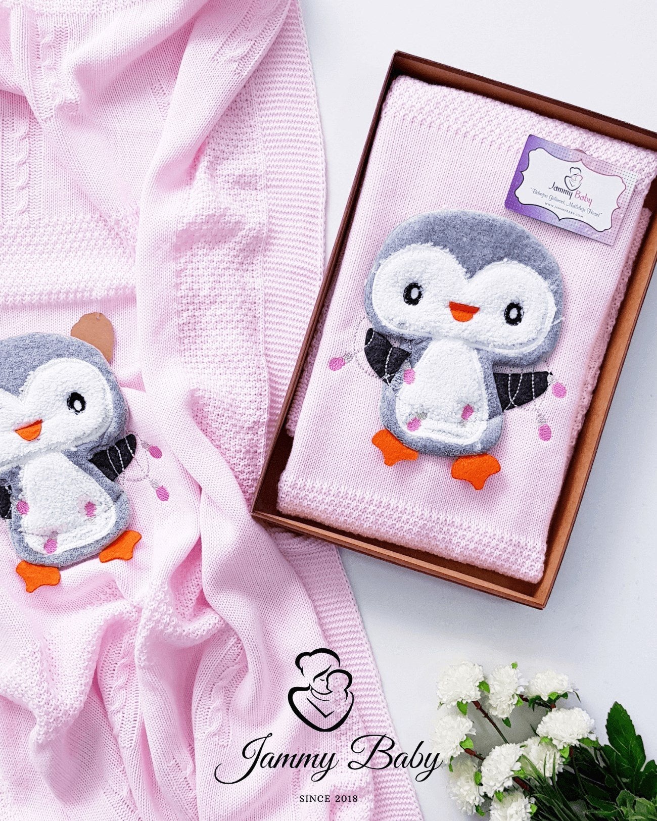 Penguin Knitwear Deken - ROZE