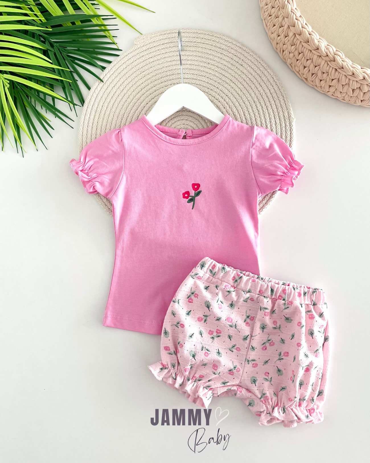 Penny Jacquard Shorts Set of 2 -PINK