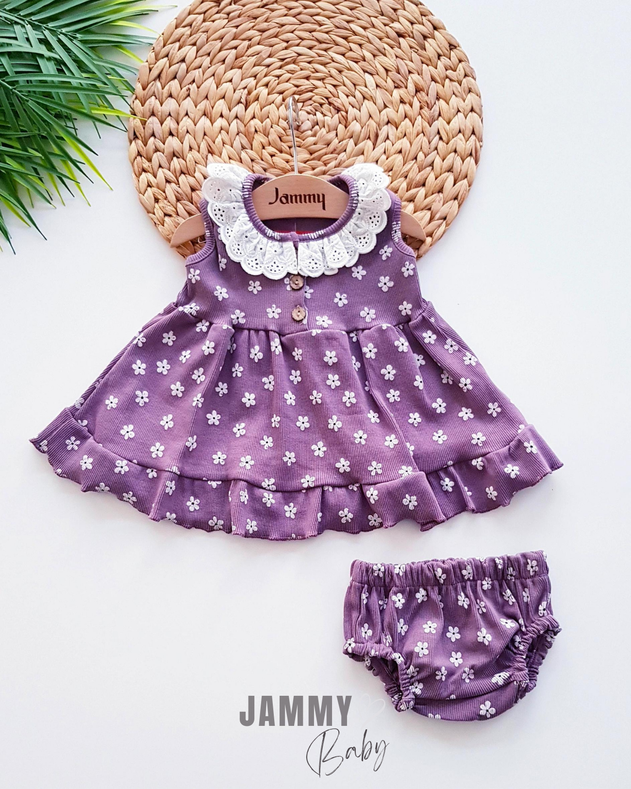 Perla Daisy Ribbed Külot Elbise-MOR