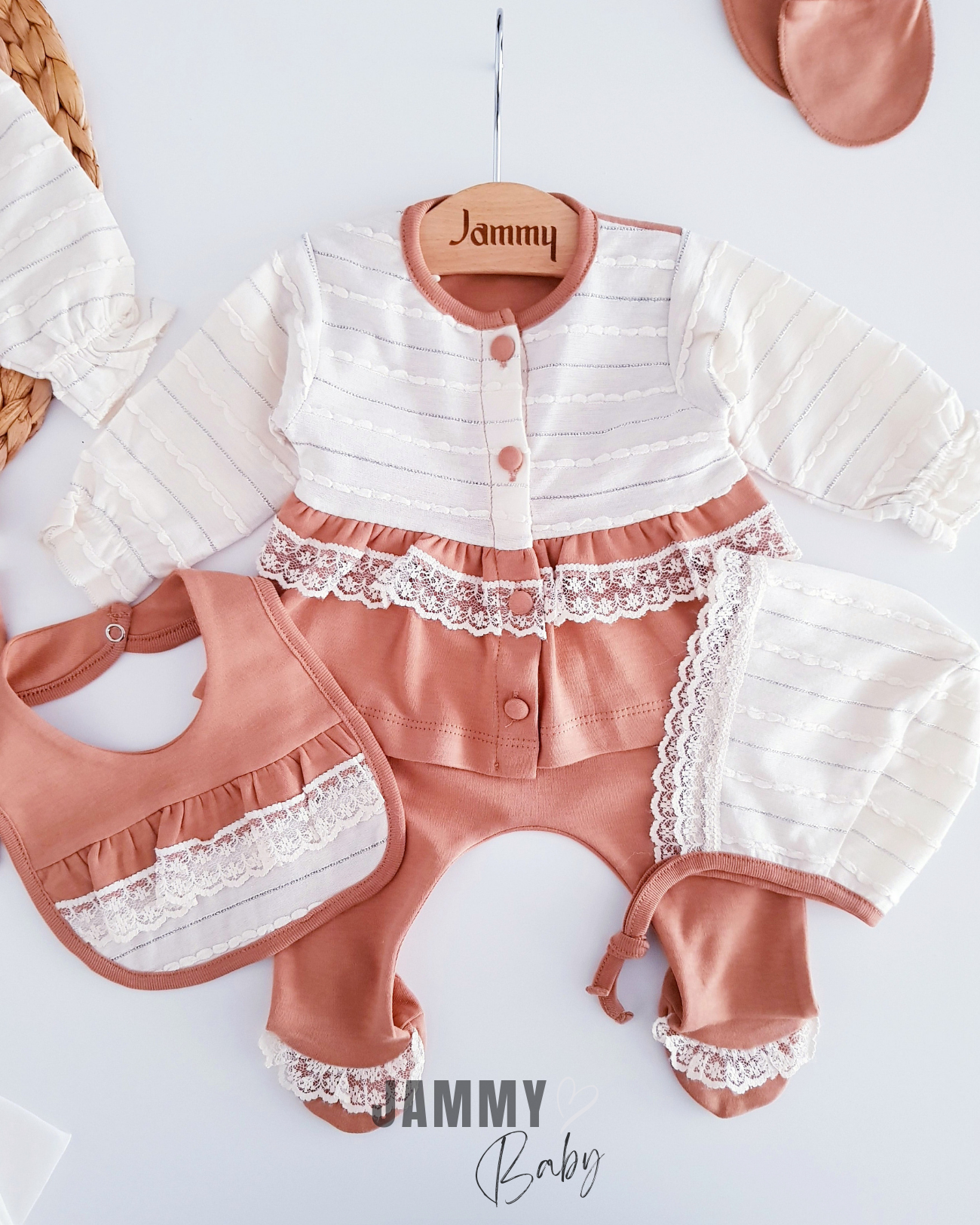 Shiny Sim Detail 10-delige newbornset - BRUIN
