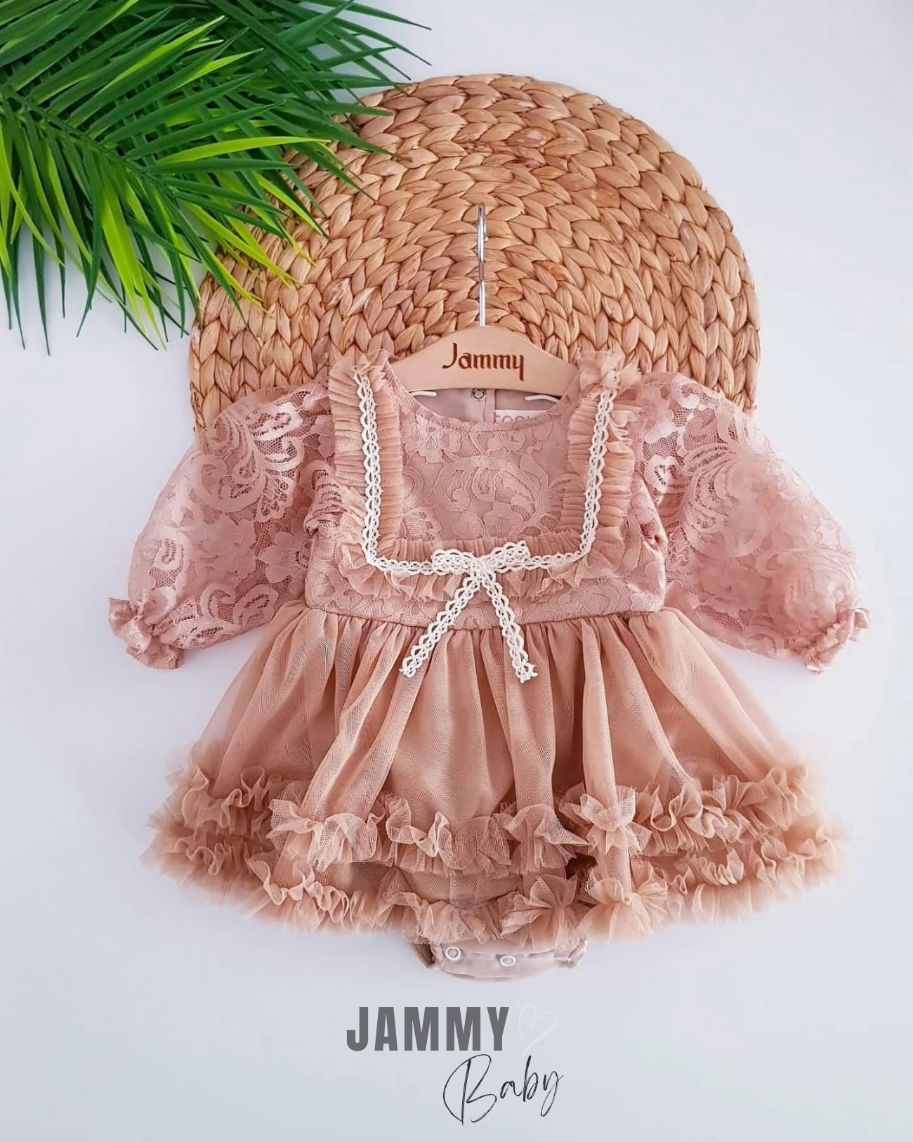 Cindirella Dantel Özel Gün Bodysuit Elbise-KAHVERENGİ
