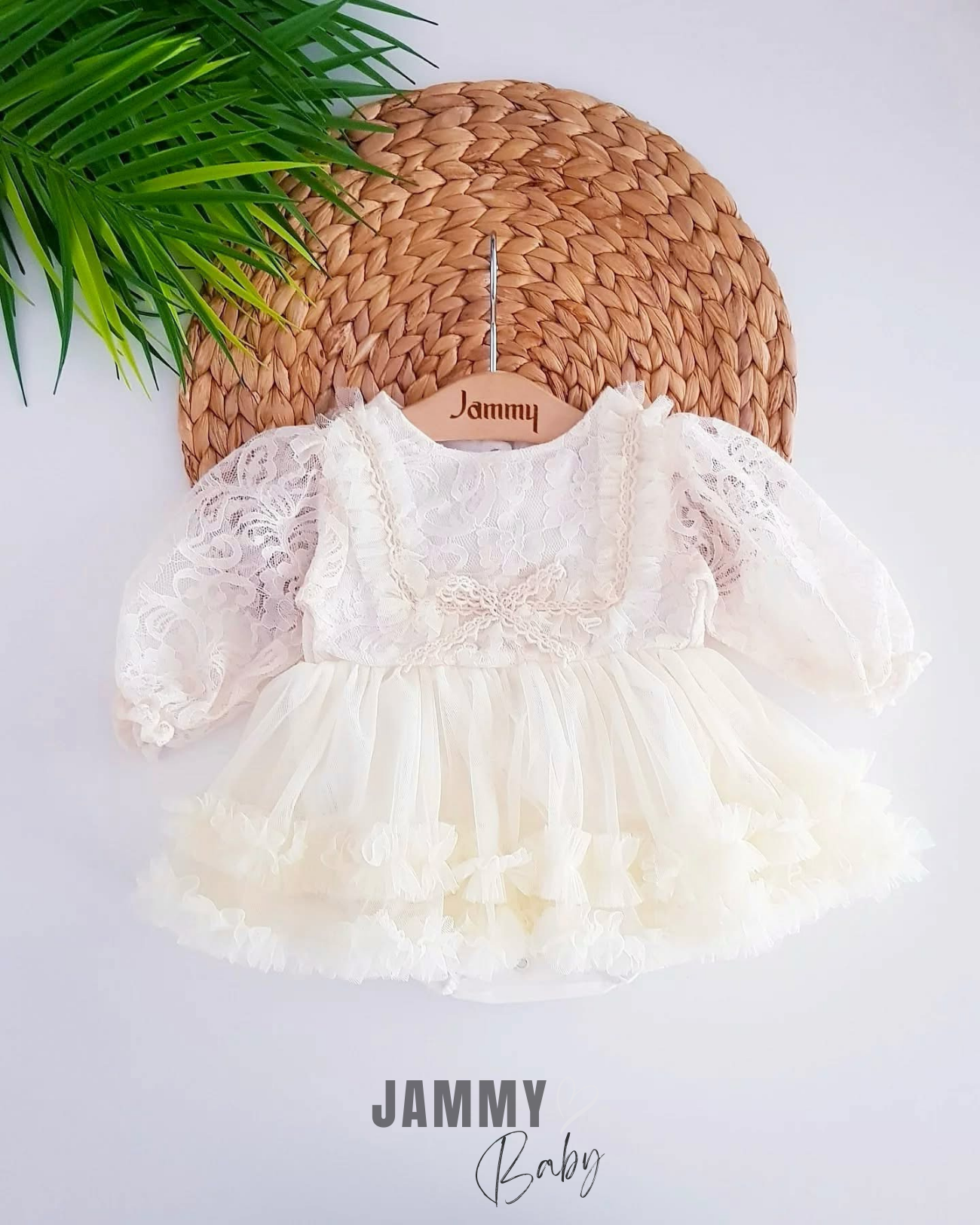 Cindirella Dantel Özel Gün Bodysuit Elbise-KREM