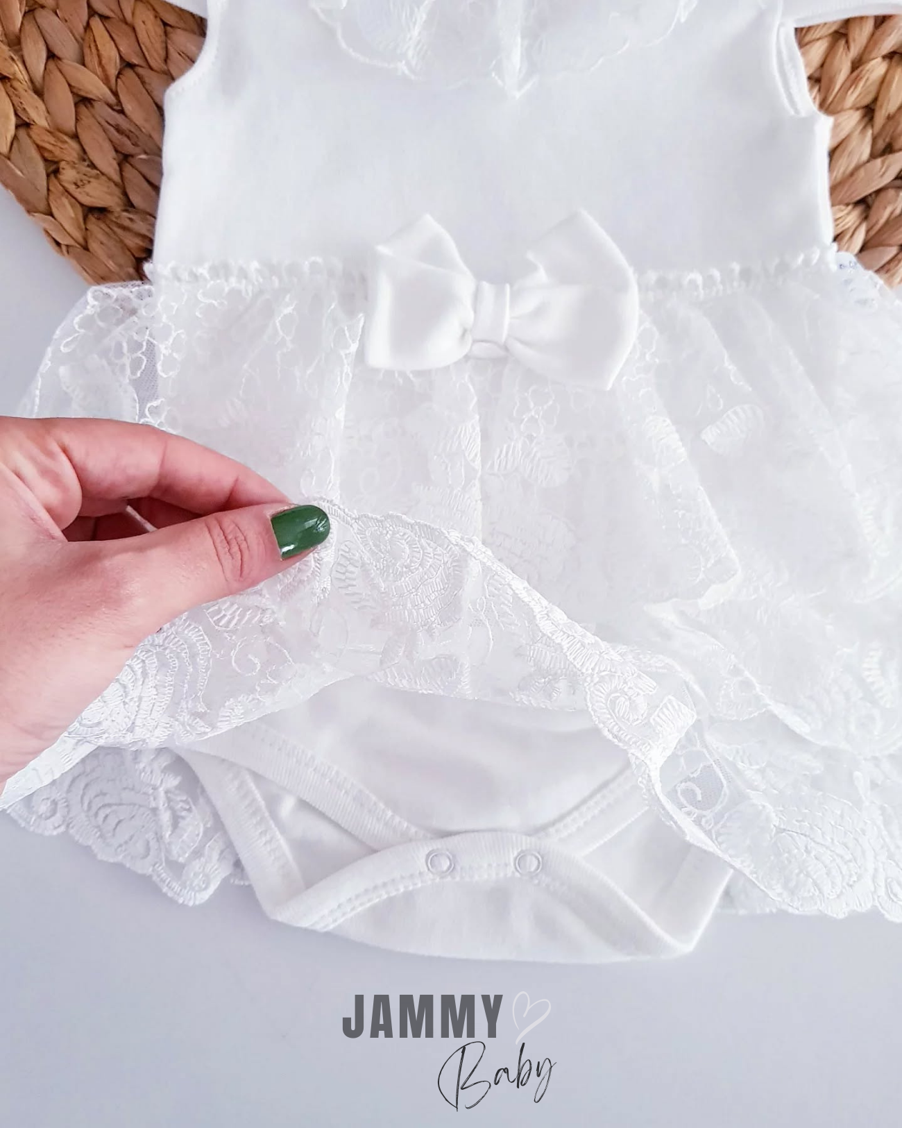 Sindy Katmanlı Dantel Bodysuit Elbise Takımı-BEYAZ