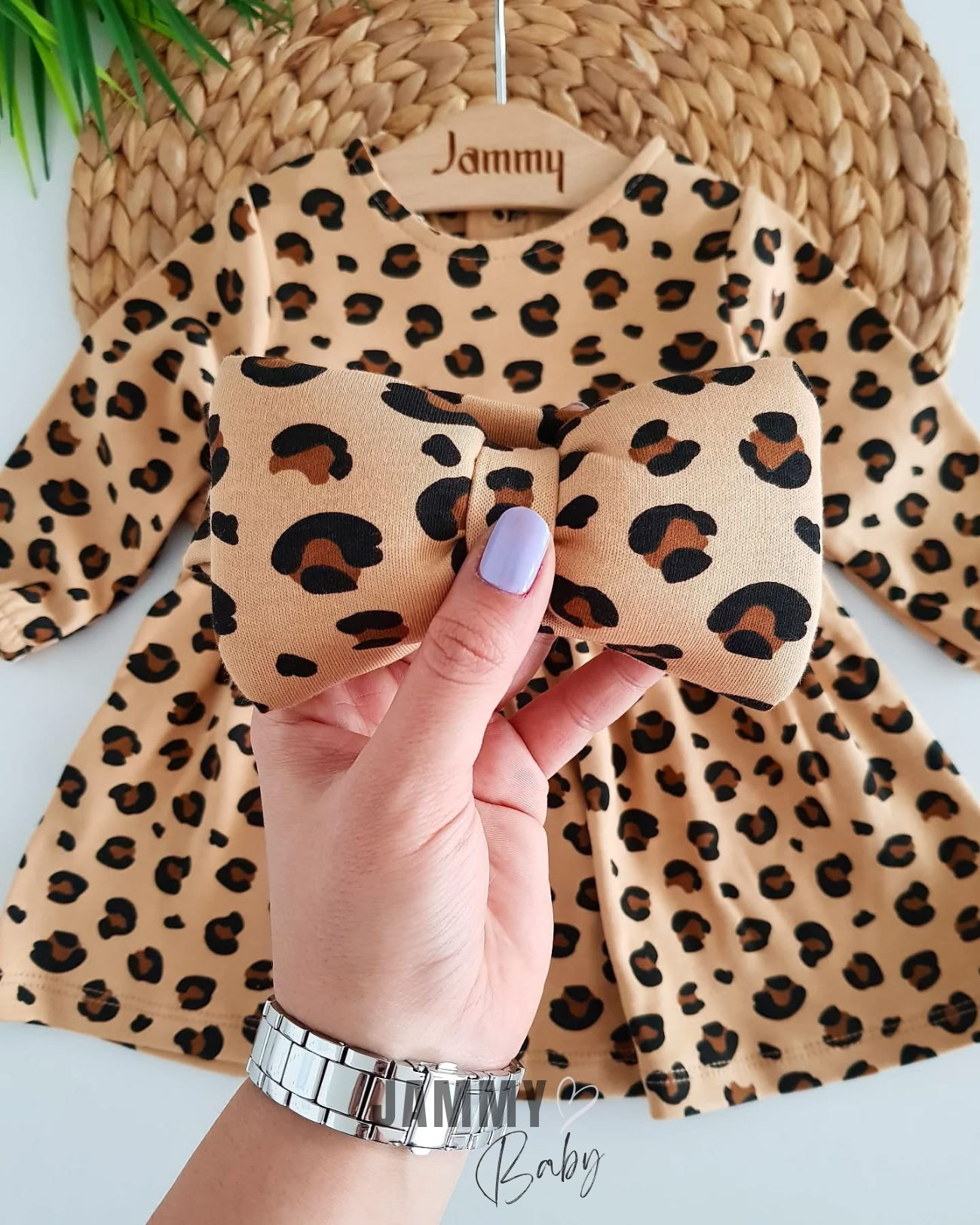 Valeria Leopar Desenli Bandana Elbise Takımı-KAHVERENGİ