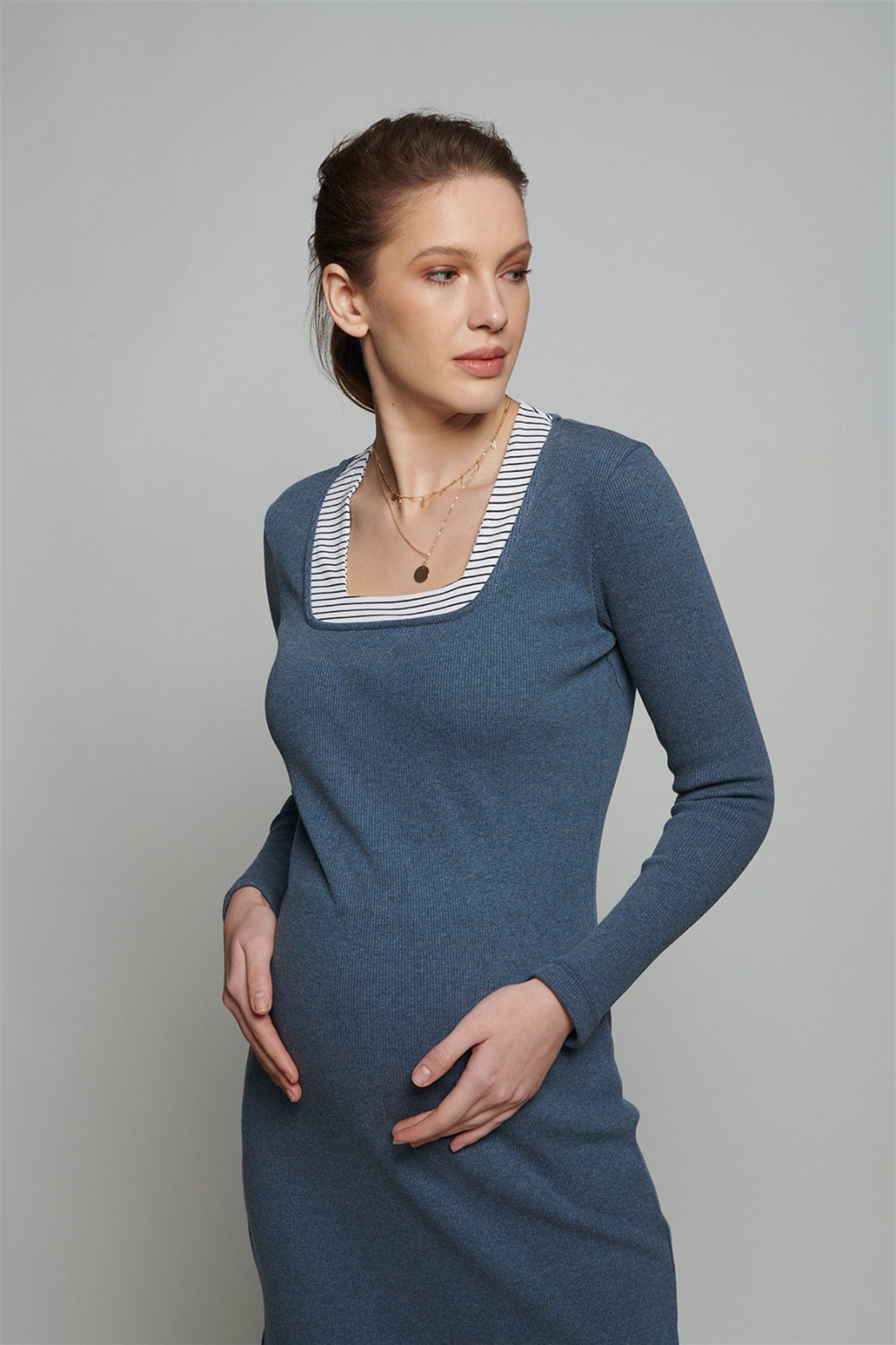 Vanessa Zwangerschapsjurk - DONKERBLAUW