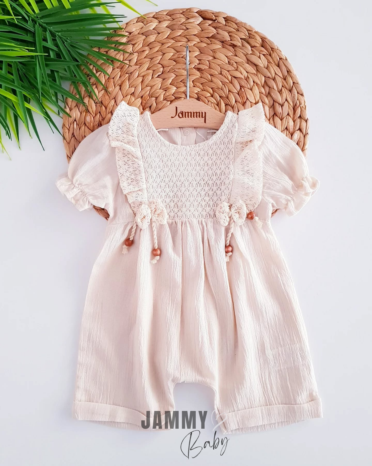 Victoria Dantel Detaylı Erkek Tulum-BEIGE