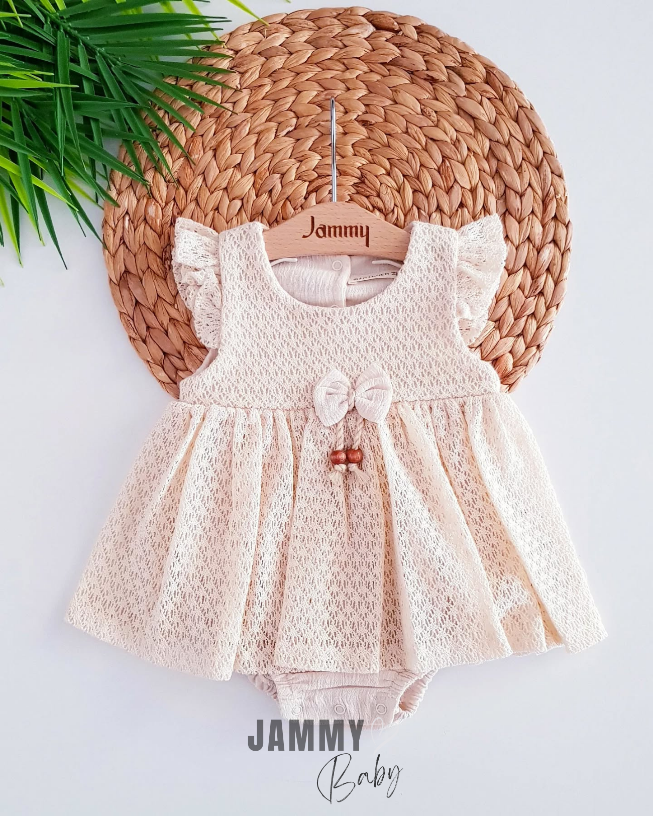 Victoria Dantel Detaylı Bodysuit Elbise-BEIGE