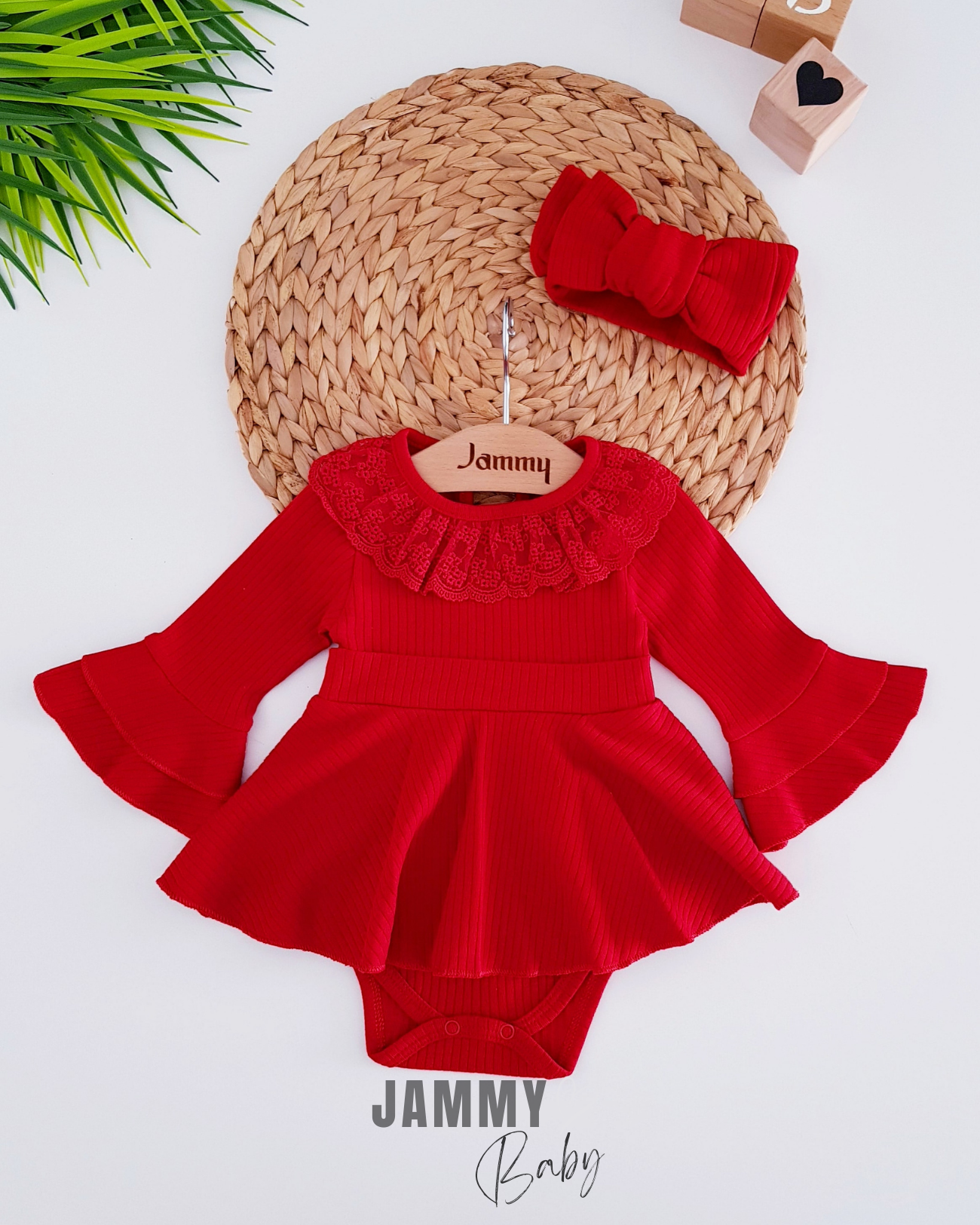 Violetta Kaşkorse Bodysuit Elbise Set-KIRMIZI