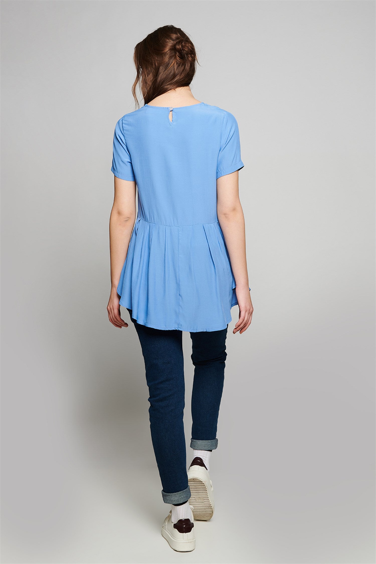 Wendy Zwangerschapsblouse - BLAUW