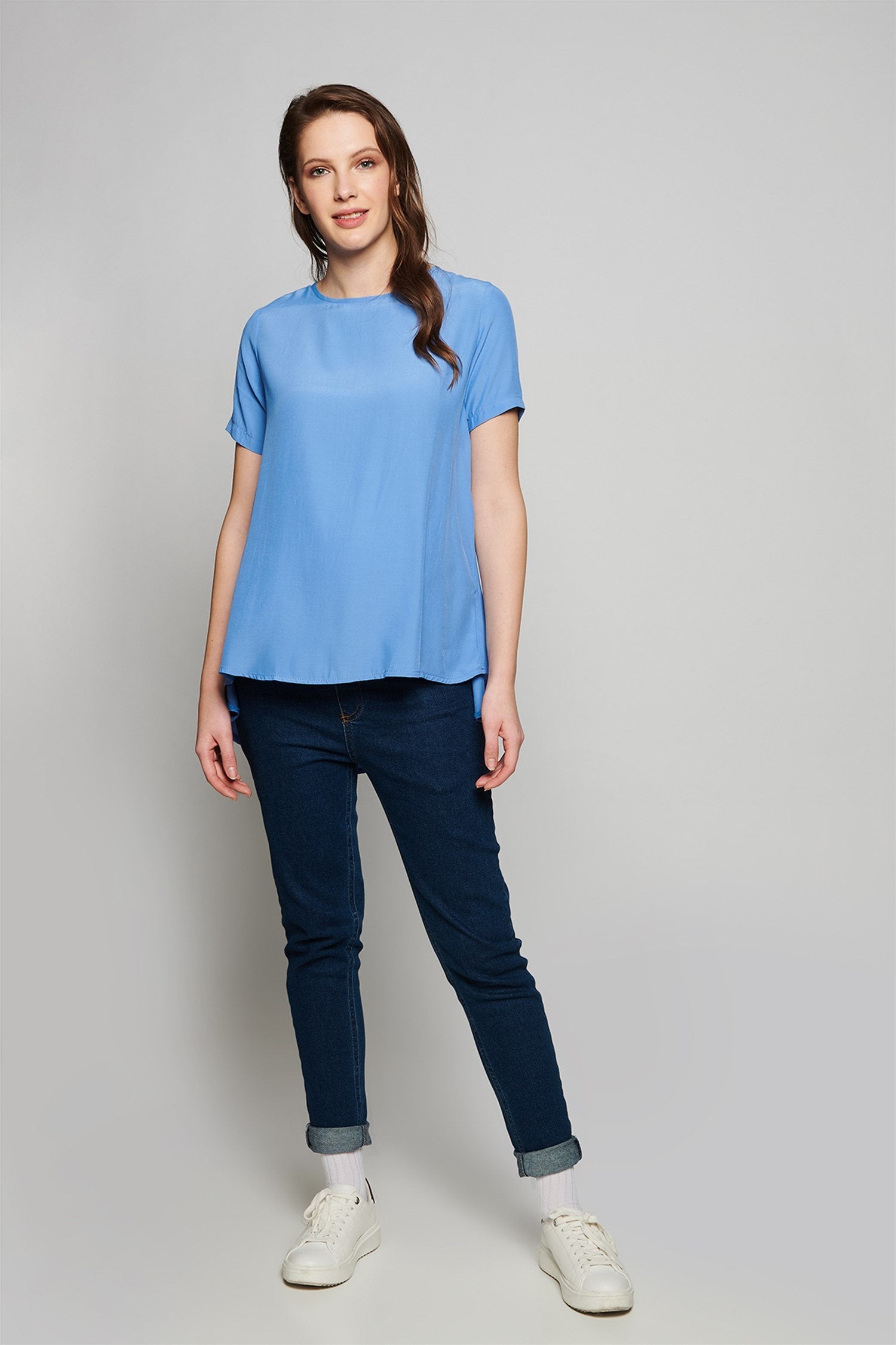 Wendy Zwangerschapsblouse - BLAUW